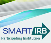 Smart IRB participating institution badge, size 180 x 150