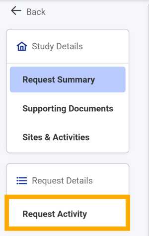 reliance request activity